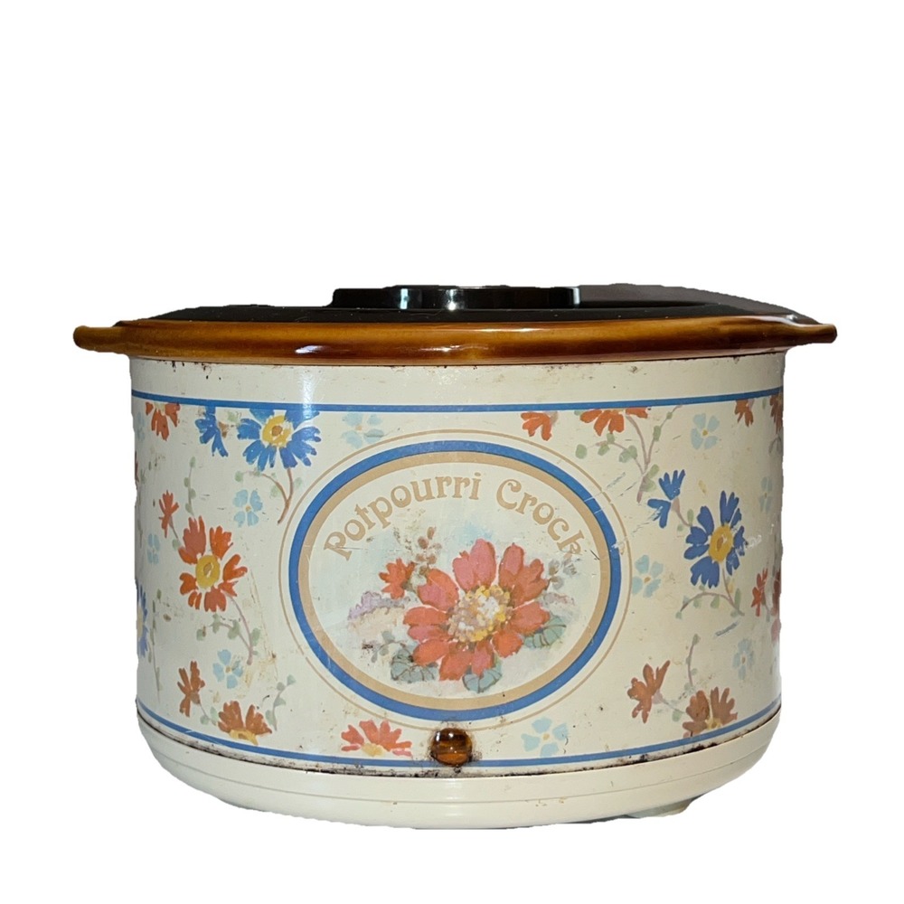 Rival Vintage Potpourri Crock Pot Floral Model 3207 Cottage Core Tested‎ Works